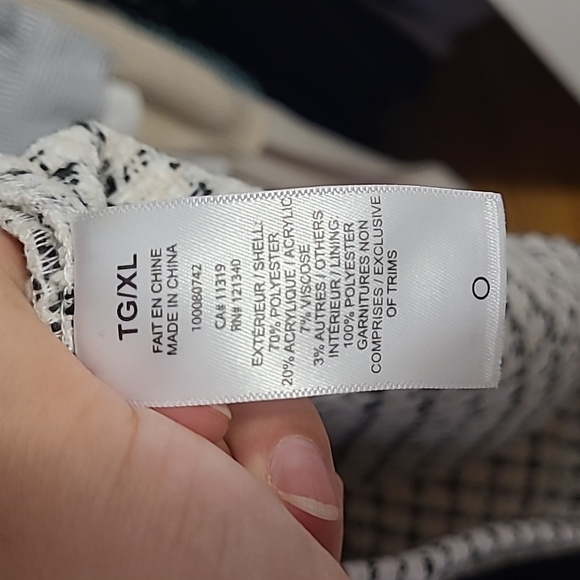 Dynamite xl cream black plaid tweed blazer romper - Picture 6 of 8